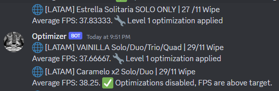 FpsPlus plugin - Advanced server performance optimization plugin that automatically adjusts server settings based on FPS monitoring. screenshot 1