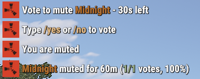 VoteMute plugin - Democratic mute system allowing players to vote on temporarily muting disruptive players. screenshot 3